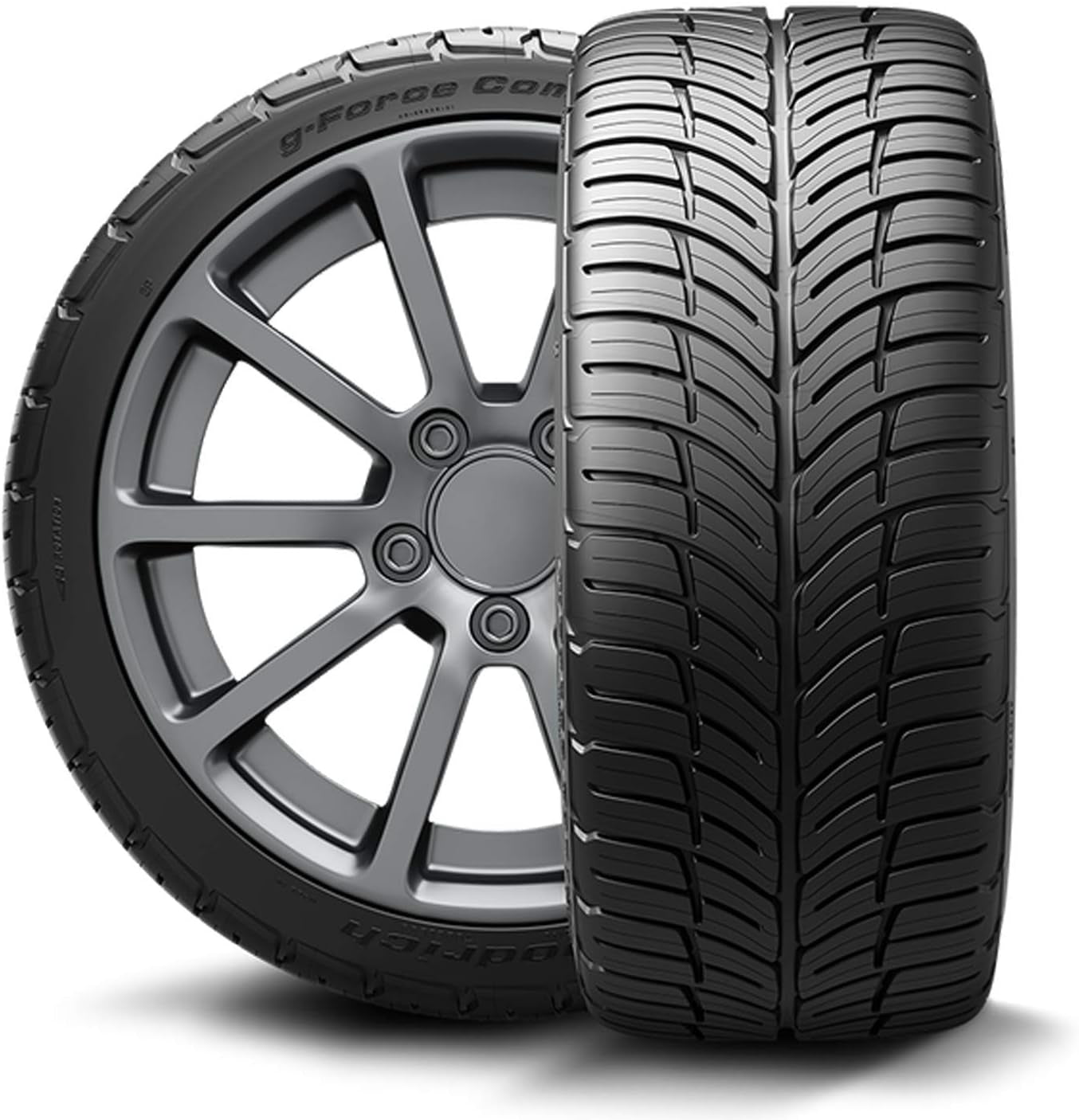 G-Force Comp-2 A/S plus All-Season Radial Car Tire for Ultra-High Performance, 255/45ZR20 101Y